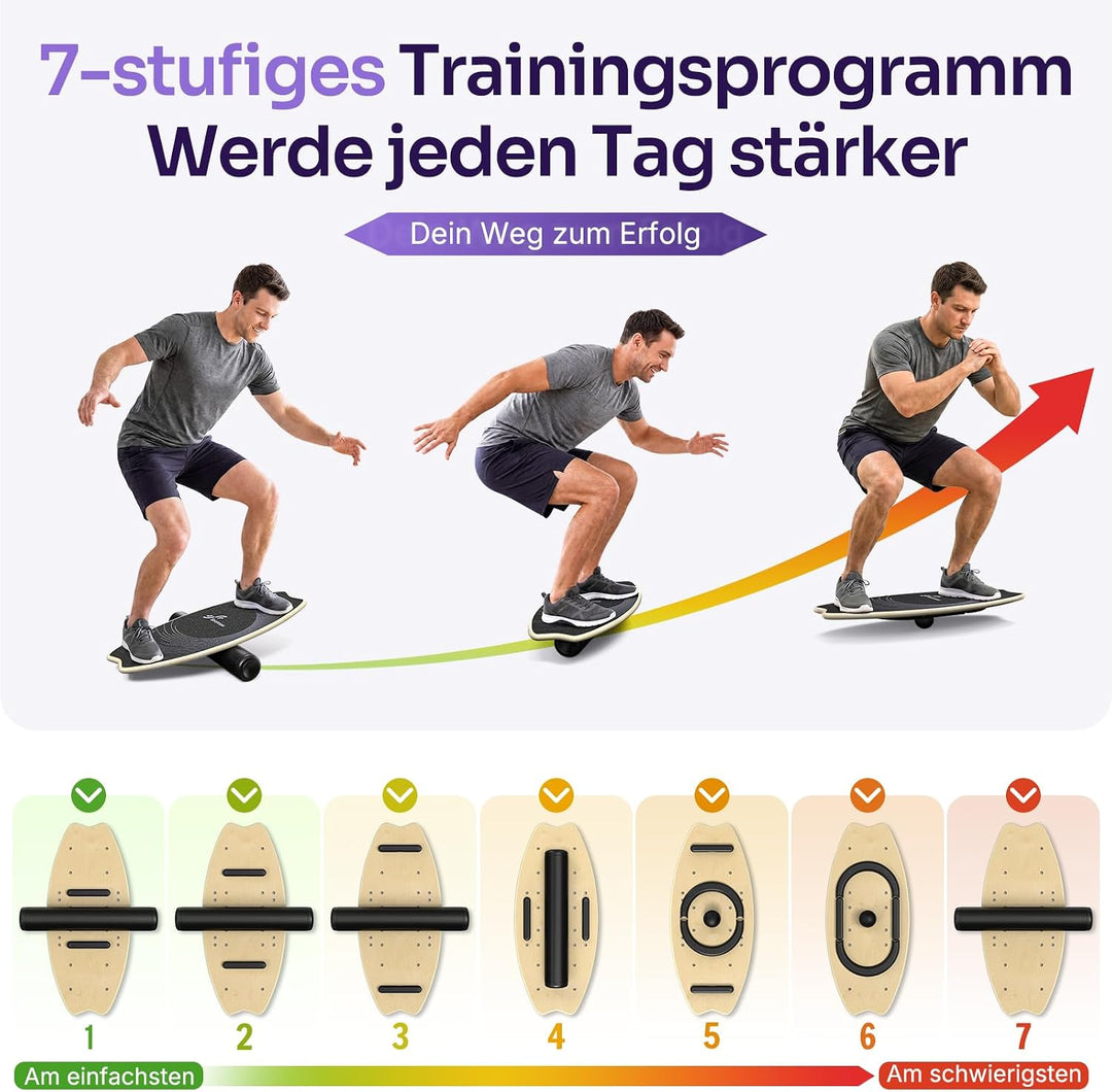 Balance Board Holz: Sportneer Indoorboard Skateboard, Indoor Surfboard Trickboard und Gleichgewichts