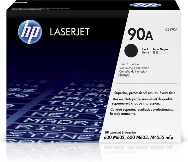 HP 90A (CE390A) Schwarz Original Toner für HP Laserjet Enterprise M601, M602, M603, M4555, 10.000pag