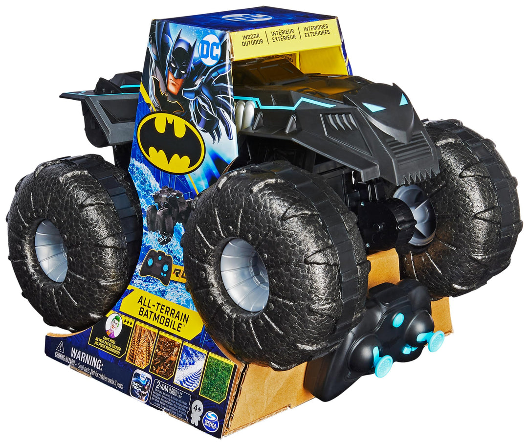 DC Batman All-Terrain Batmobile, ferngesteuertes Amphibienfahrzeug für Land und Wasser mit Platz für