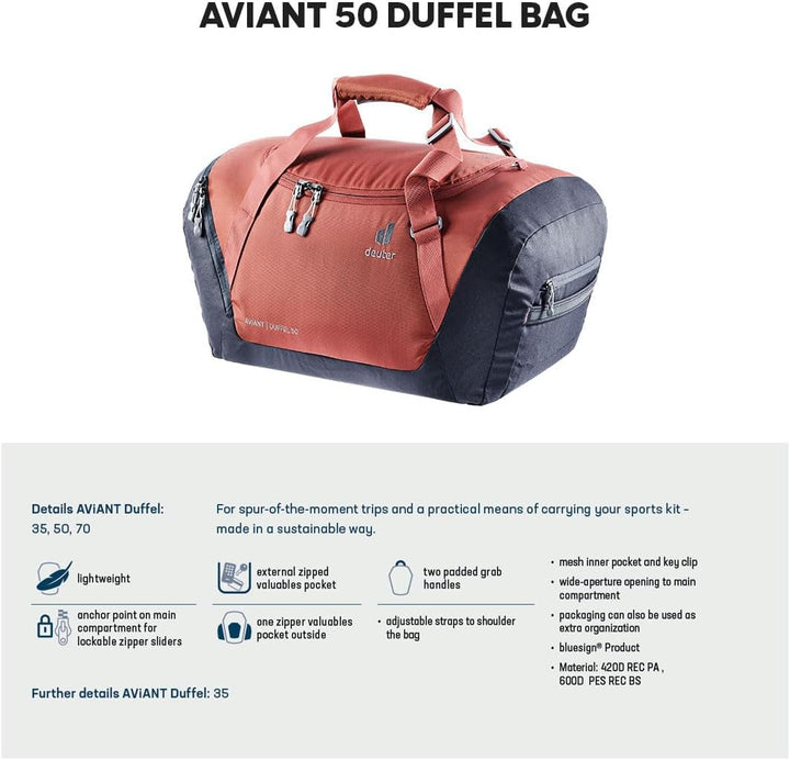 deuter AViANT Duffel 50 50 L Redwood-ink, 50 L Redwood-ink