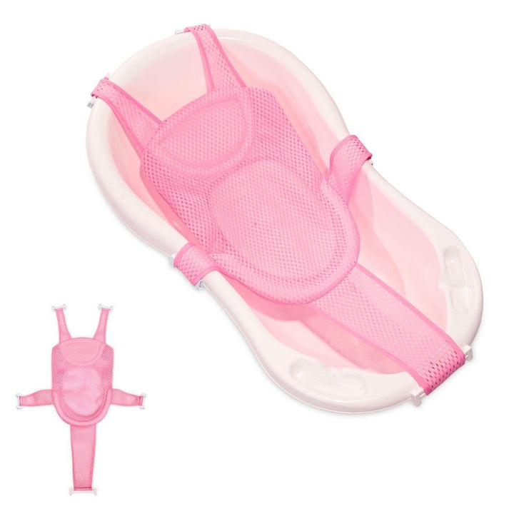 Lorelli Babywannennetz Turtle, Kunststoff Clips, Badewanneneinsatz, ab Geburt pink, pink