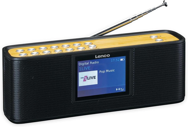 Lenco PDR-045 tragbares DAB+ Radio - DAB+ Radio mit Bluetooth® - PPL FM-Radio - 2 x 3 Watt RMS - 5 S