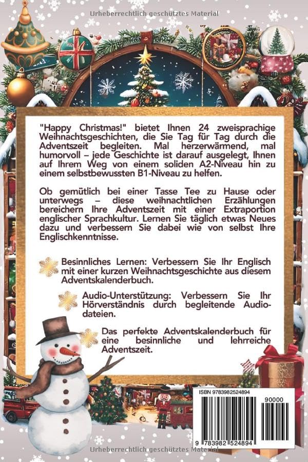 Happy Christmas! Englische Kurzgeschichten Adventskalender inkl. Audiodateien für Erwachsene - mit 2