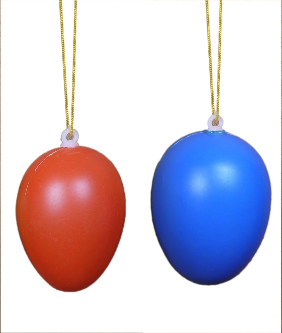 khevga Deko Ostern: Ostereier aus Kunststoff mit Band bunt 60er Set für draussen und innen, 60er Set