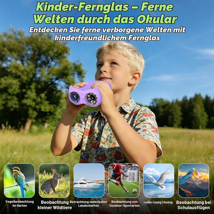 Digitales Mikroskop für Kinder, 2-in-1 1000X Tragbares Mikroskop &amp; 10X Fernglas für Kinder mit Foto