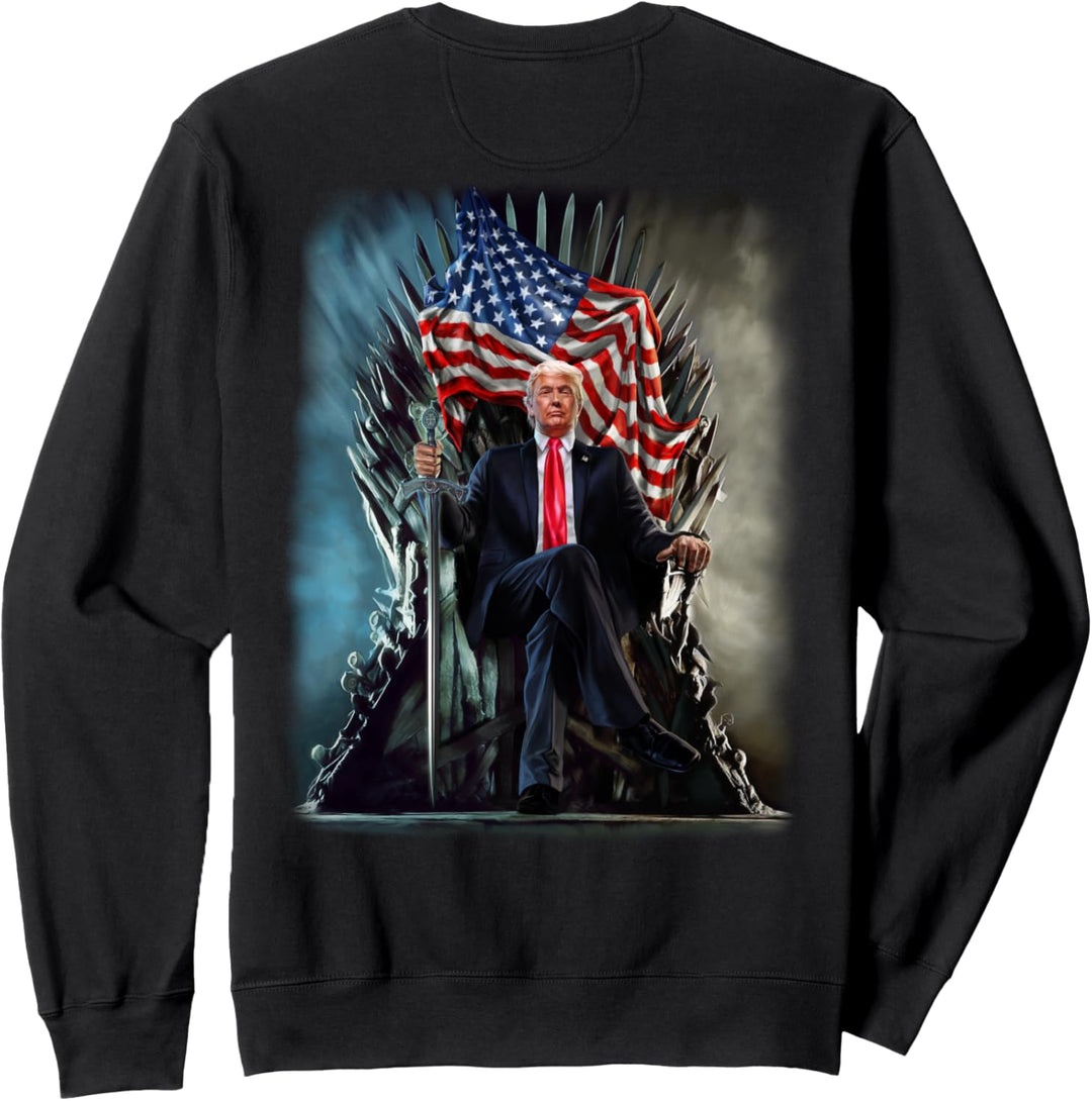 Präsident Trump sitzt auf dem Thron der Vereinigten Staaten Sweatshirt