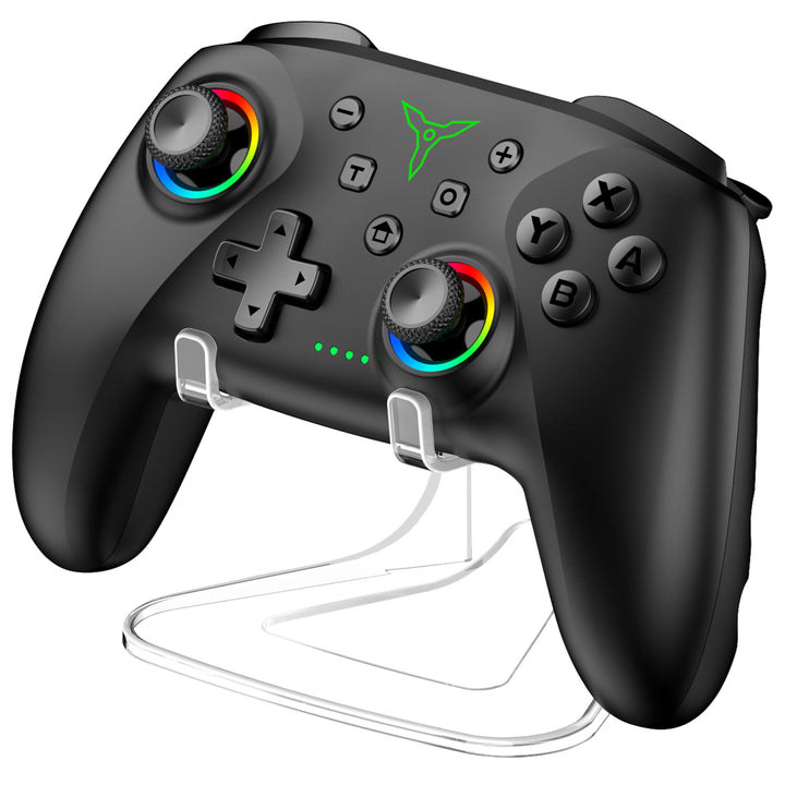 PC Controller mit Halter, Controller PC Wireless mit Hall Joystick Trigger, Kein Drift und Dead Zone