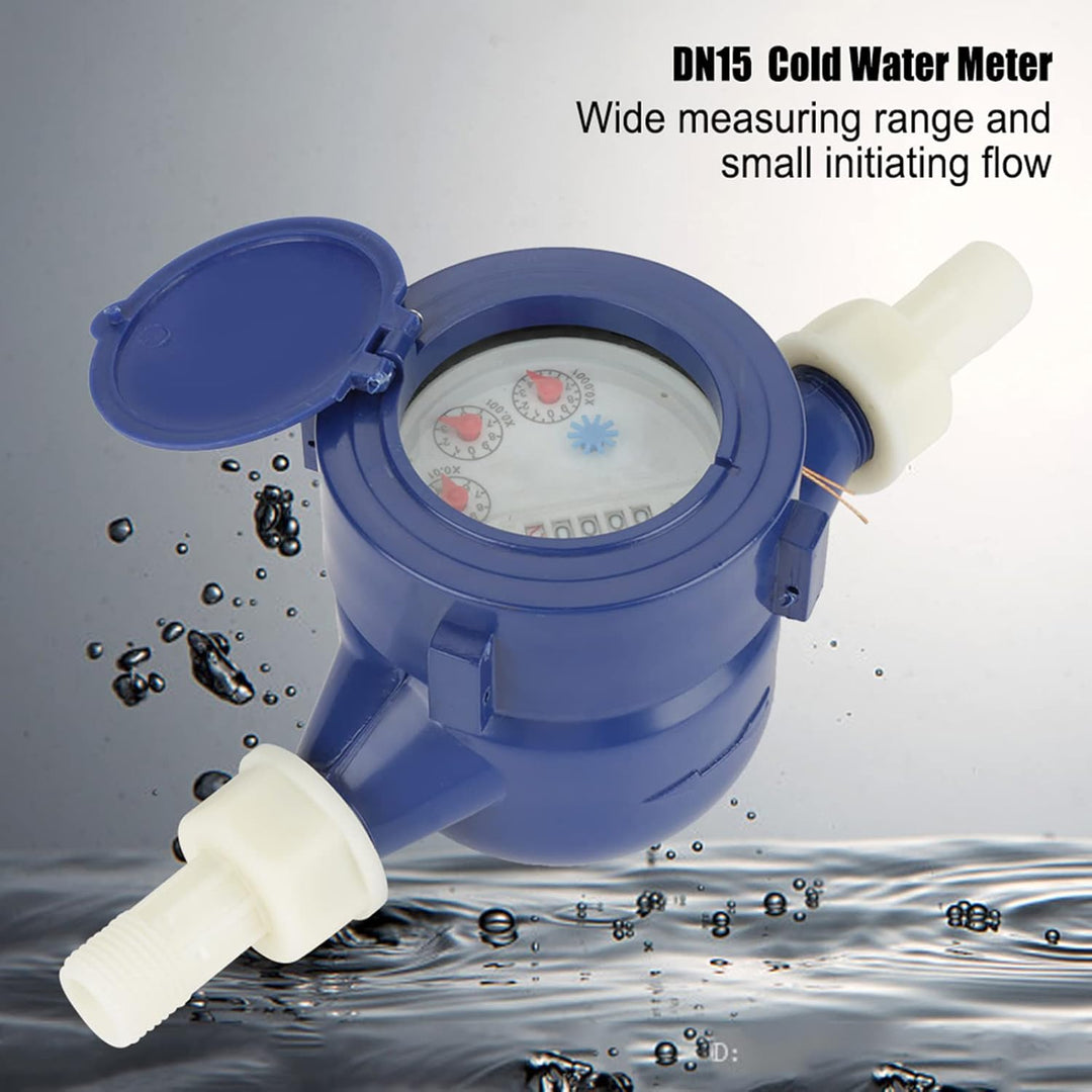DN15 Kaltwasserzähler, Wasserzähler Durchfluss DN15 Wasseruhr Anschluss Kaltwasser-Durchflussmesser