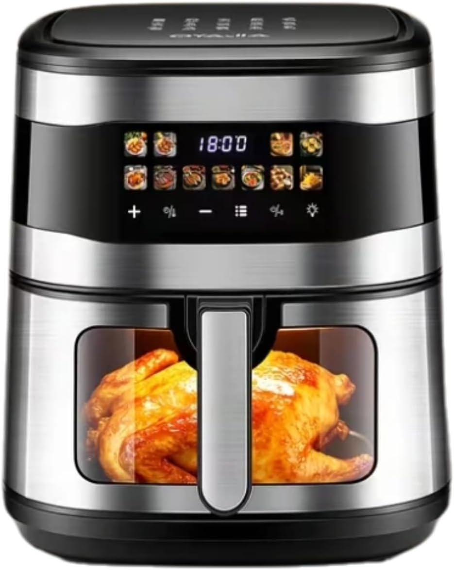 Airfryer Heissluftfritteuse, 10 Liter XXL Air Fryer, 11in1 Heissluftfritteuse, LED-Display mit Senso