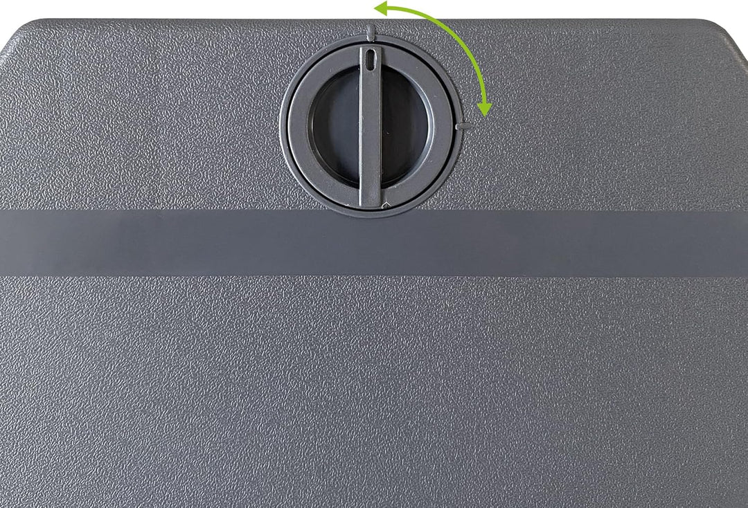 Denox Recycling-Mülleimer mit bis zu 3 Fächern, Fassungsvermögen 45 l, zwei Öffnungsmodi, Anthrazit,