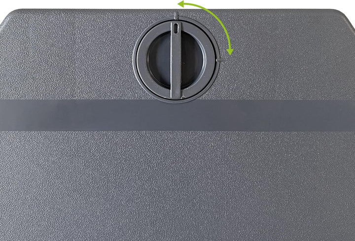 Denox Recycling-Mülleimer mit bis zu 3 Fächern, Fassungsvermögen 45 l, zwei Öffnungsmodi, Anthrazit,