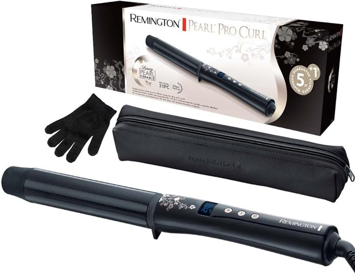 Remington Lockenstab grosse Locken [32mm] Pearl Digital (Keramikbeschichtung mit echten Perlen) LCD-
