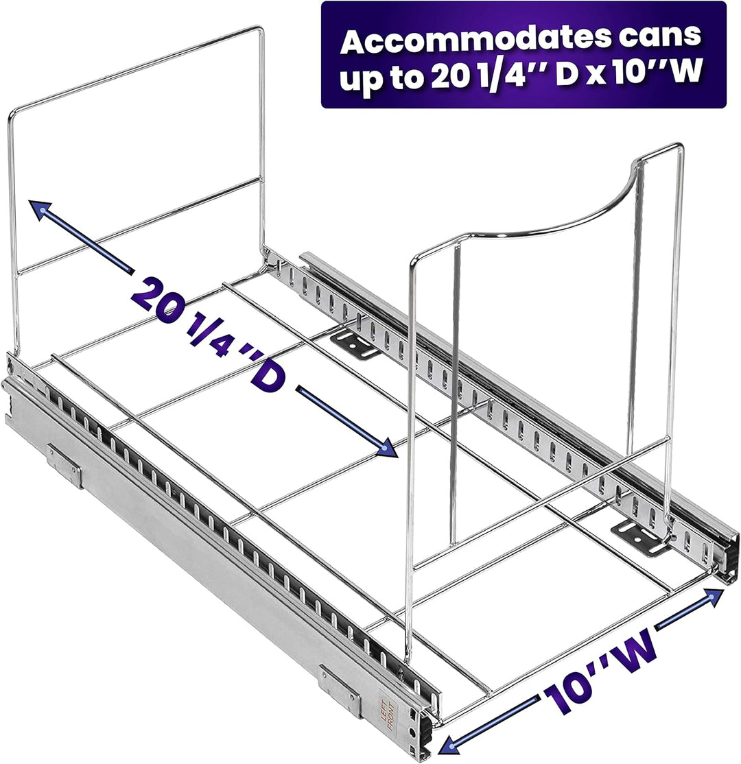 HOLDN’ STORAGE Herausziehbarer Mülleimer unter Schrank, ausziehbares Regal für Mülleimer, verstellba