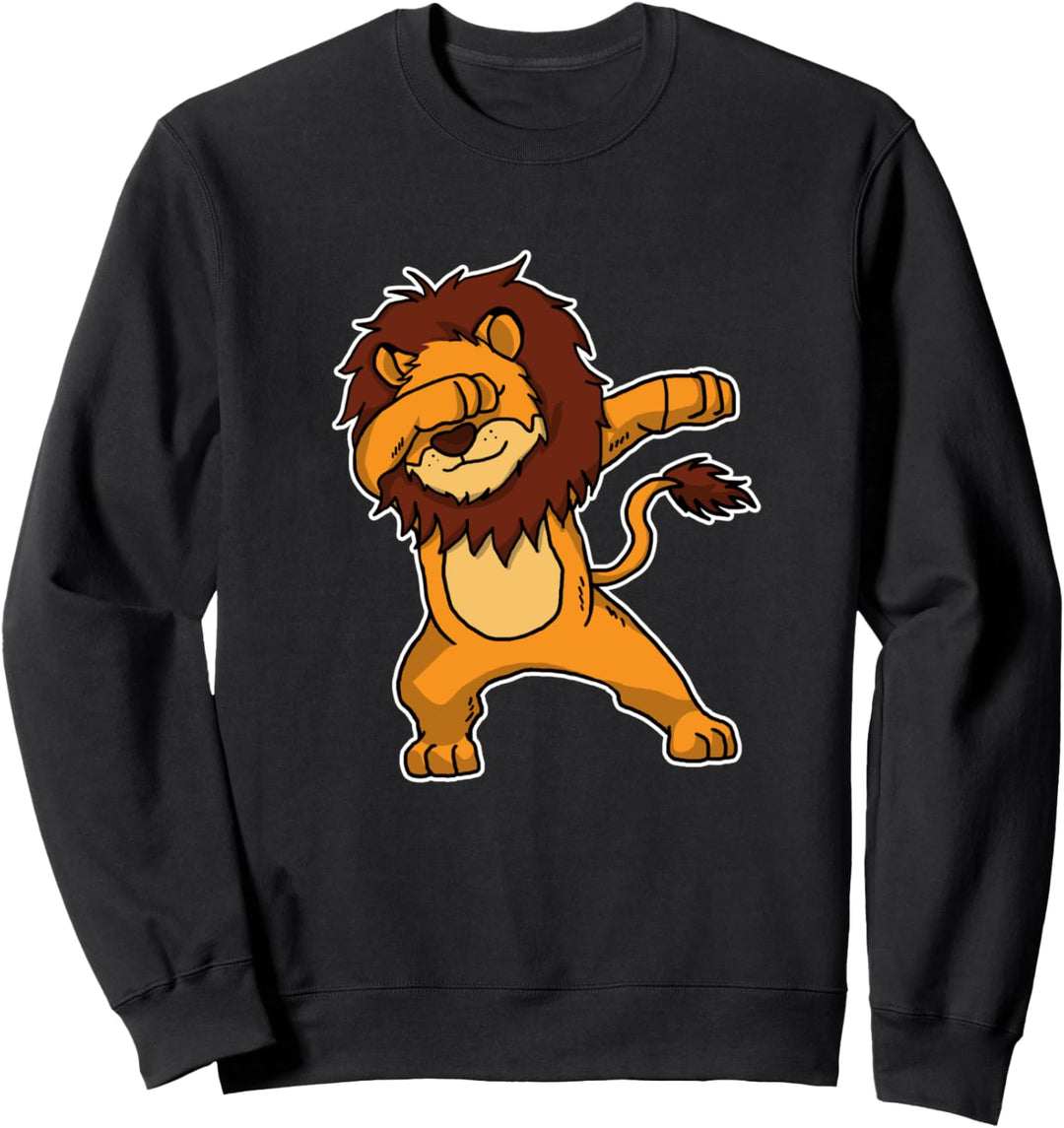 Lustiges Dabbing Löwen Geschenk Kinder Dab Dance Sweatshirt