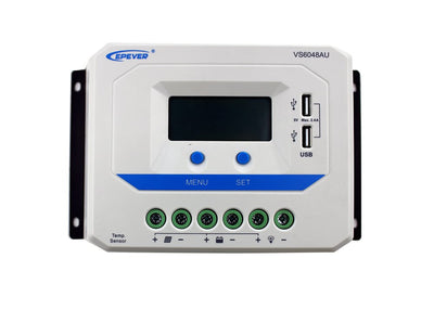 EPEVER® VS6048AU PWM Laderegler charge controller 60A, 12V/24V/36V/48V mit LCD Dispaly USB Anschluss