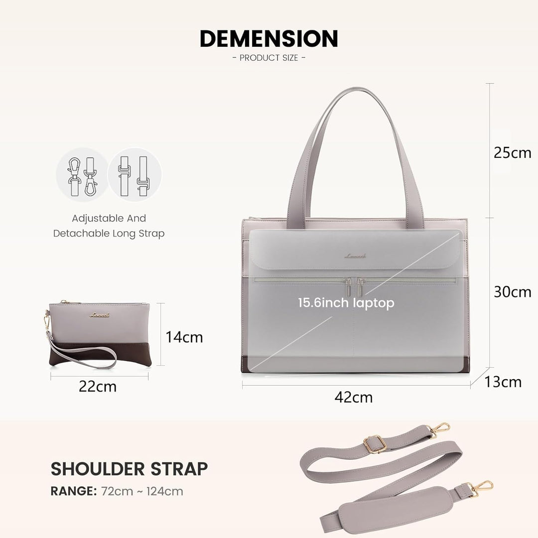 LOVEVOOK Laptoptasche 15,6 Zoll Handtasche Damen, Arbeitstasche Lehrertasche Aktentasche Gross, Schu