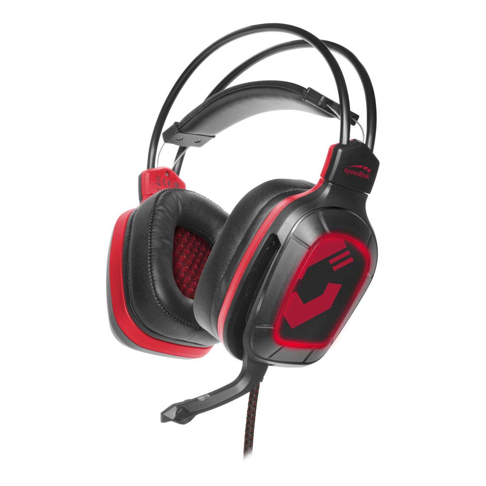 Speedlink DRAZE Gaming Headset - Gaming-Headset für den PC mit LED Beleuchtung, USB- und Klinkenstec