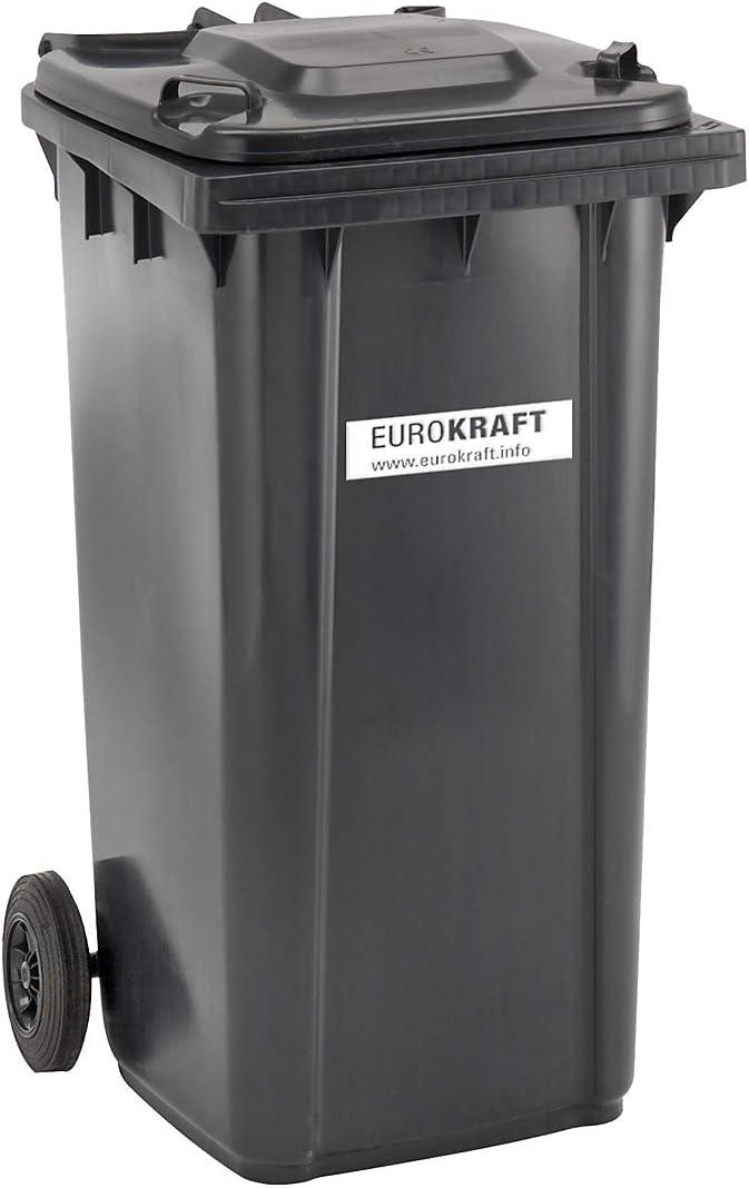 eurokraft | pro | Mülltonne aus Kunststoff DIN EN 840 | Volumen 240 l | BxHxT 580 x 1100 x 740 mm |