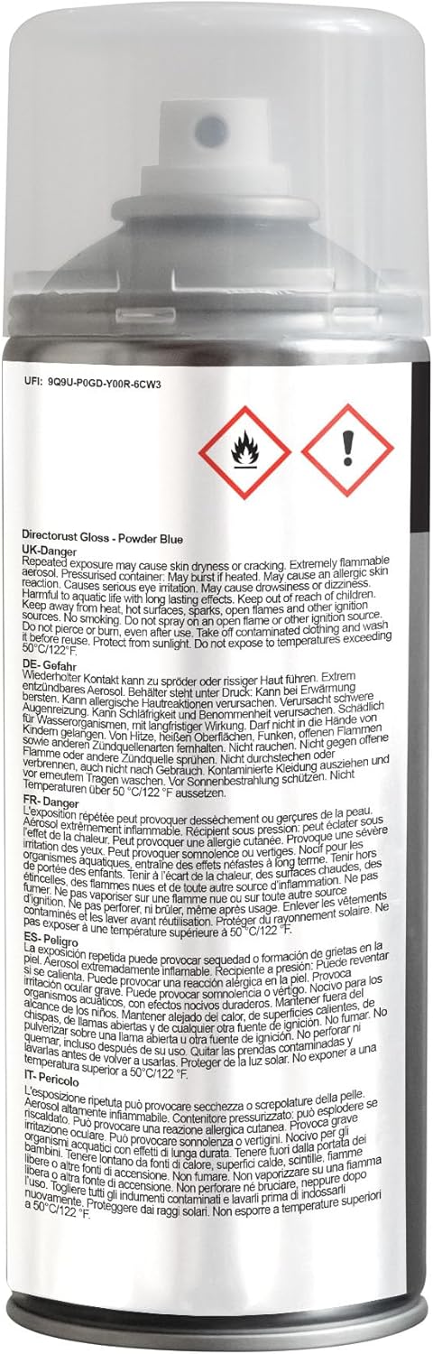 JENOLITE Directorust Glänzende Sprühfarbe | PULVER BLAU | 3x400ml | Spraydosen Sprühfarbe DIY | Mehr