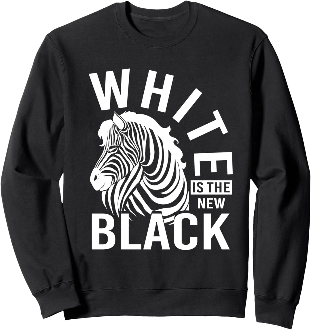 Weiss ist der neue schwarze Zebra Sweatshirt