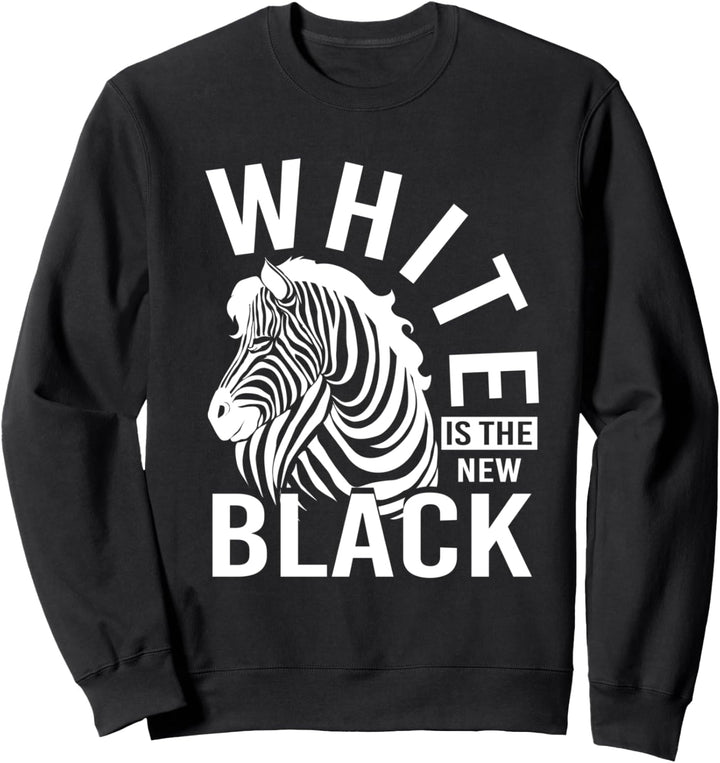 Weiss ist der neue schwarze Zebra Sweatshirt