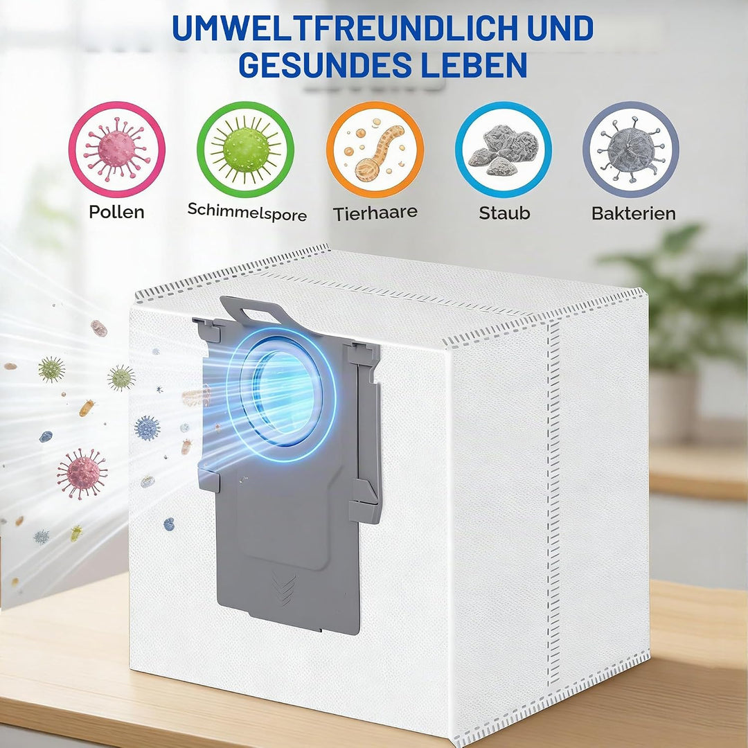 Nuangoo 16 Stück Staubsaugerbeutel, kompatibel für Roborock S7 Max Ultra/S8/Qrevo CurvX/Q7/Q10/Q5 Pr