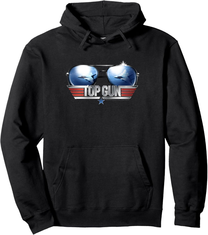 Top Gun Sonnen Pilotenbrille Reflektierendes Pullover Hoodie