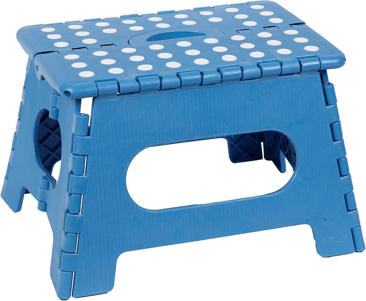 axentia Klapphocker aus Kunststoff, stabil bis 150 kg, in grau oder blau, ca. 34,5 x 22 x 27 cm