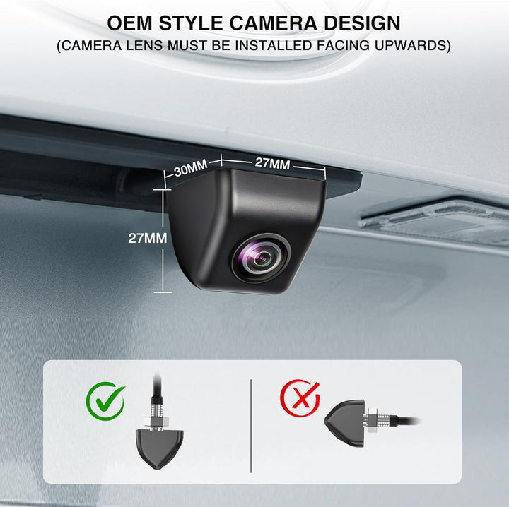 PARKVISION Rückfahrkamera für Auto Robustes Metallgehäuse 1080P HD Backup Kamera, 180° Weitwinkel-Rü