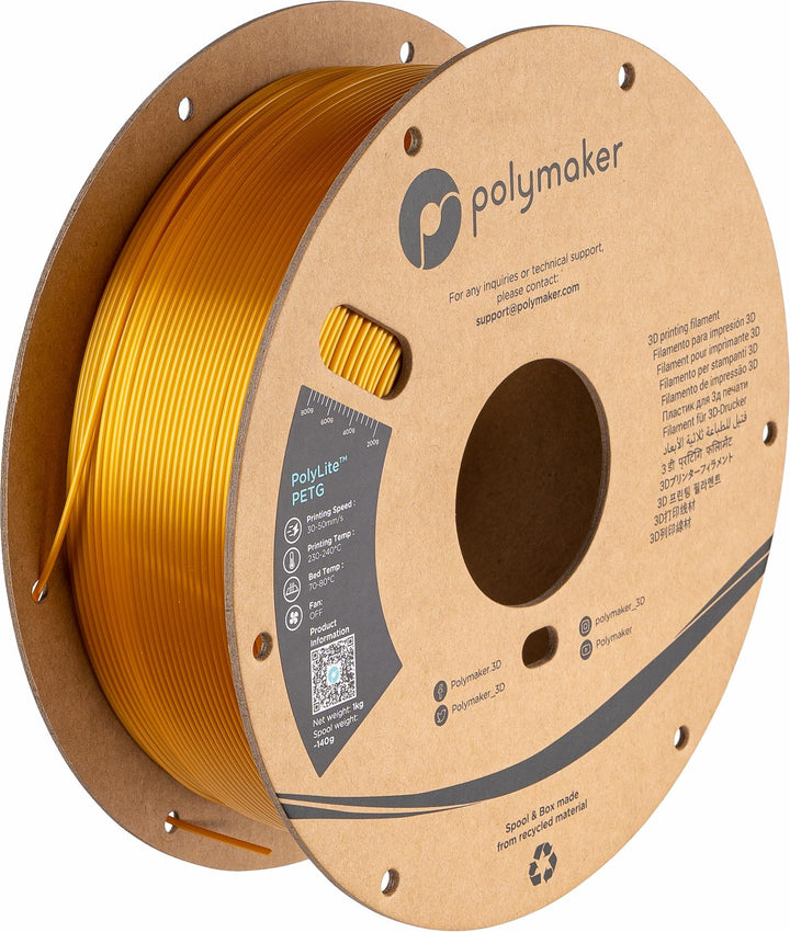 Polymaker PolyLite PETG Gold - 1,75mm - 1kg 1 kg Petg Gold (Hex Code: #Cc8a00), 1 kg Petg Gold (Hex