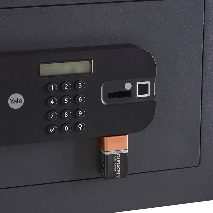 Yale Motorisierter Fingerabdruck-Tresor YSFB/400/EB1, 38,5L, Schwarz, mit PIN & Schlüssel, Hohe Sich