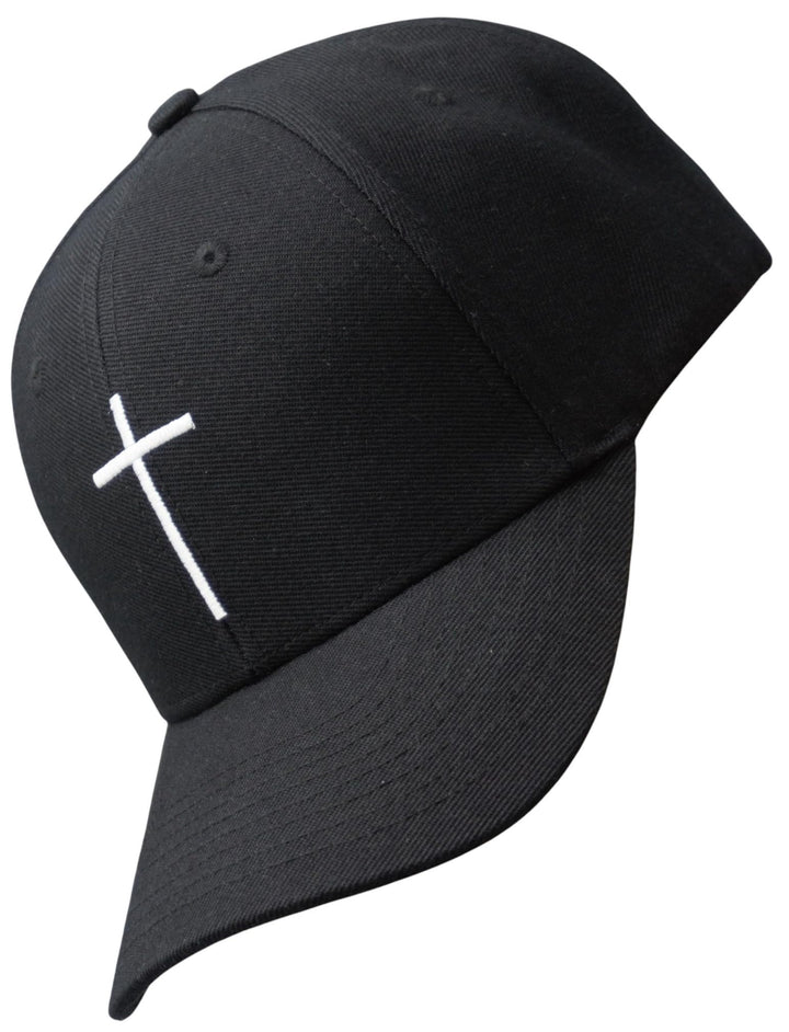 Bexxwell Baseball Cap schwarz mit Kreuz-Stickerei (optimale Passform, Kappe, Black, Baseballcap, Cro