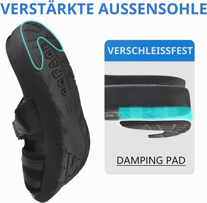 COFACE Herren Sport Recovery Sandalen Plantar Fasciitis weiche Polsterung leichtes Gewicht Bogen Unt