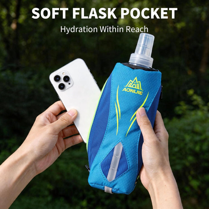 Geila Handheld Trinkflasche zum Laufen, 17 oz Handheld Trinkflasche mit Trageriemen, BPA Sport Soft