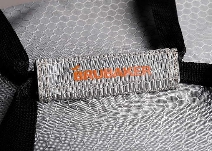BRUBAKER SuperTec Skischuhtasche Helmtasche Rucksack mit Schuhfach - Silber Orange