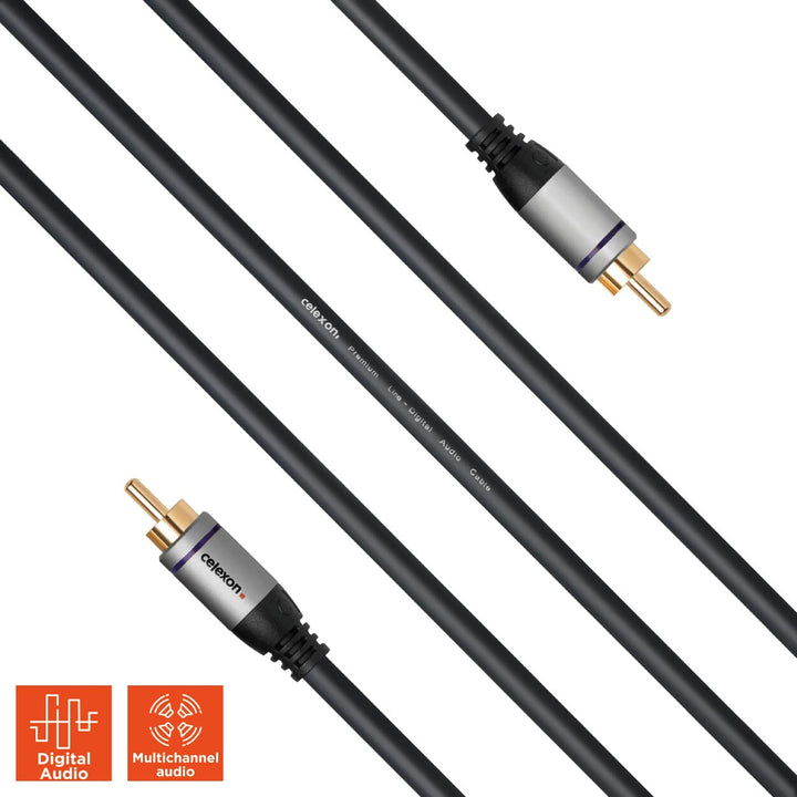 celexon Cinch Digital Audiokabel 1,5m - Plug &amp; Play - Cinch- auf Cinch-Kabel - Professional Line 1,5