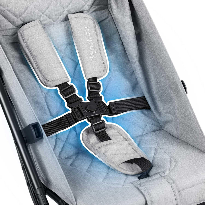 Nukido Kinder Wagen Kinderwagen Babywagen Bis 15 kg Grosse Räder Sitzbuggy Buggy Zusammenklappbar Ha