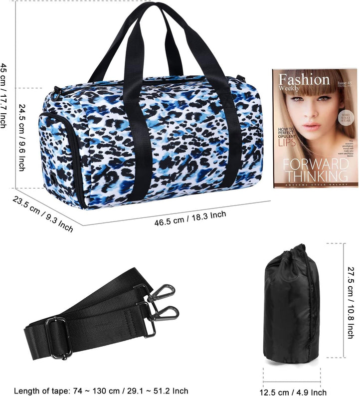 HAWEE Reisetasche Gross Herren Sporttasche Weekender Damen Faltbare Gym Bag mit Schuhfach & Nassfach