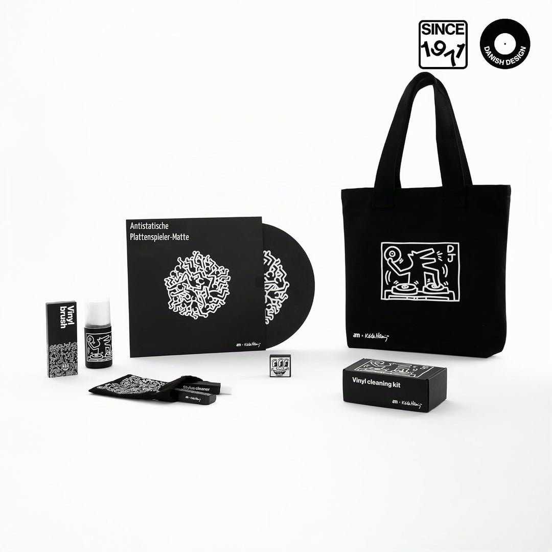 AM Clean Sound Schallplatten Reinigung und Pflege Kit (Keith Haring Edition) - Vinyl LP Platten Rein