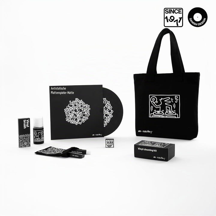 AM Clean Sound Schallplatten Reinigung und Pflege Kit (Keith Haring Edition) - Vinyl LP Platten Rein