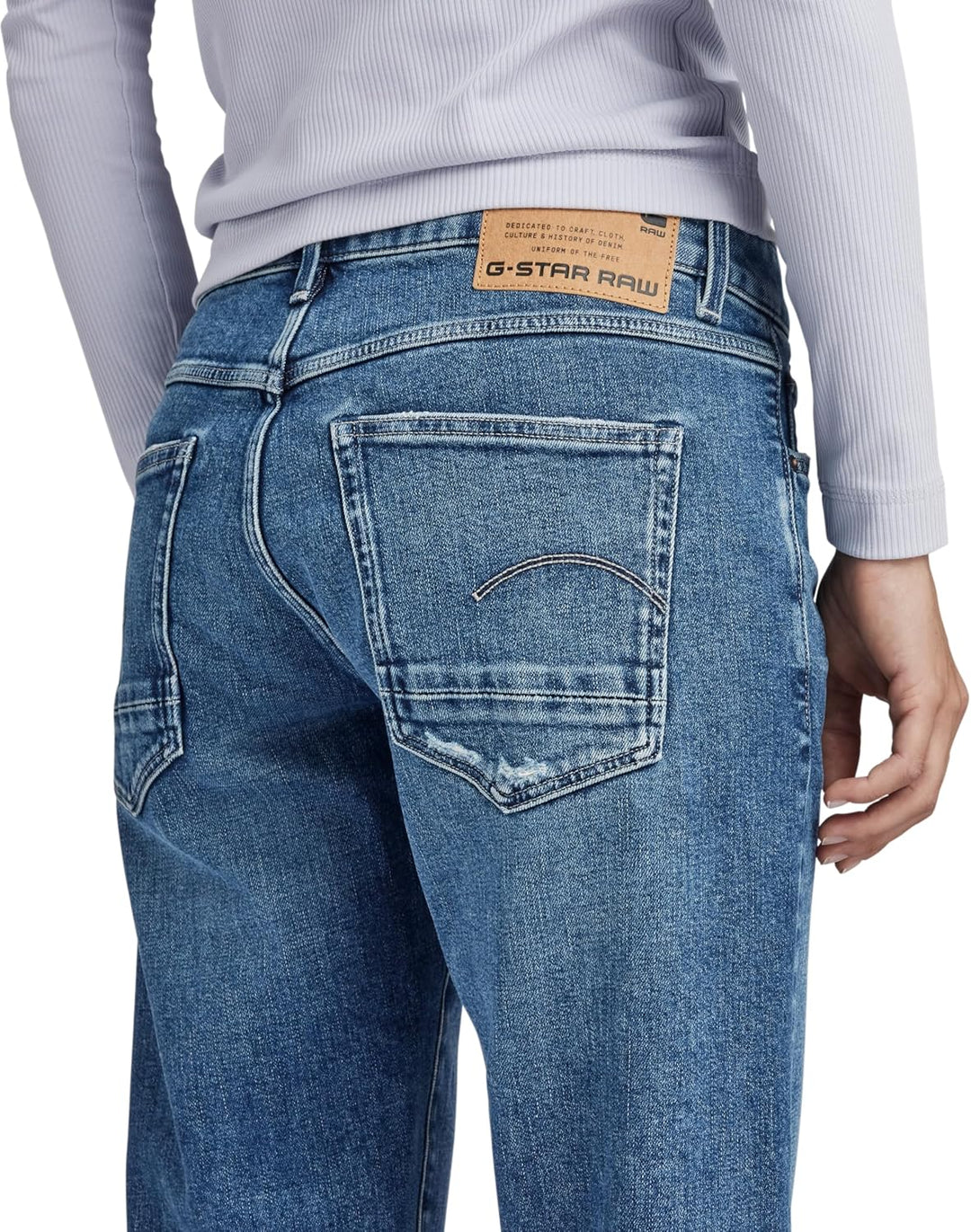 G-STAR RAW Damen Kate Boyfriend Jeans 29W / 30L Blau (Antique Faded Orinoco Blue Destroyed D15264-c0