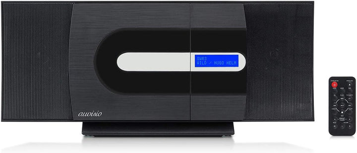 auvisio Kompaktanlage Vertikal: Vertikale Design-Stereoanlage, FM/DAB+, Bluetooth, CD, MP3, AUX, 40