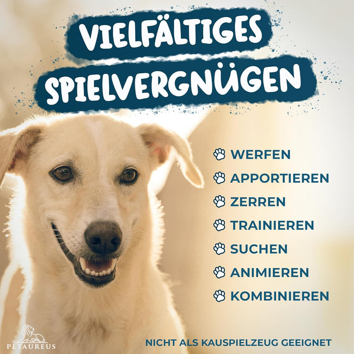 Petaureus Premium Hundespielzeug Grosse Hunde Set: Robustes Welpenspielzeug aus Baumwolle &amp; Hanf - I