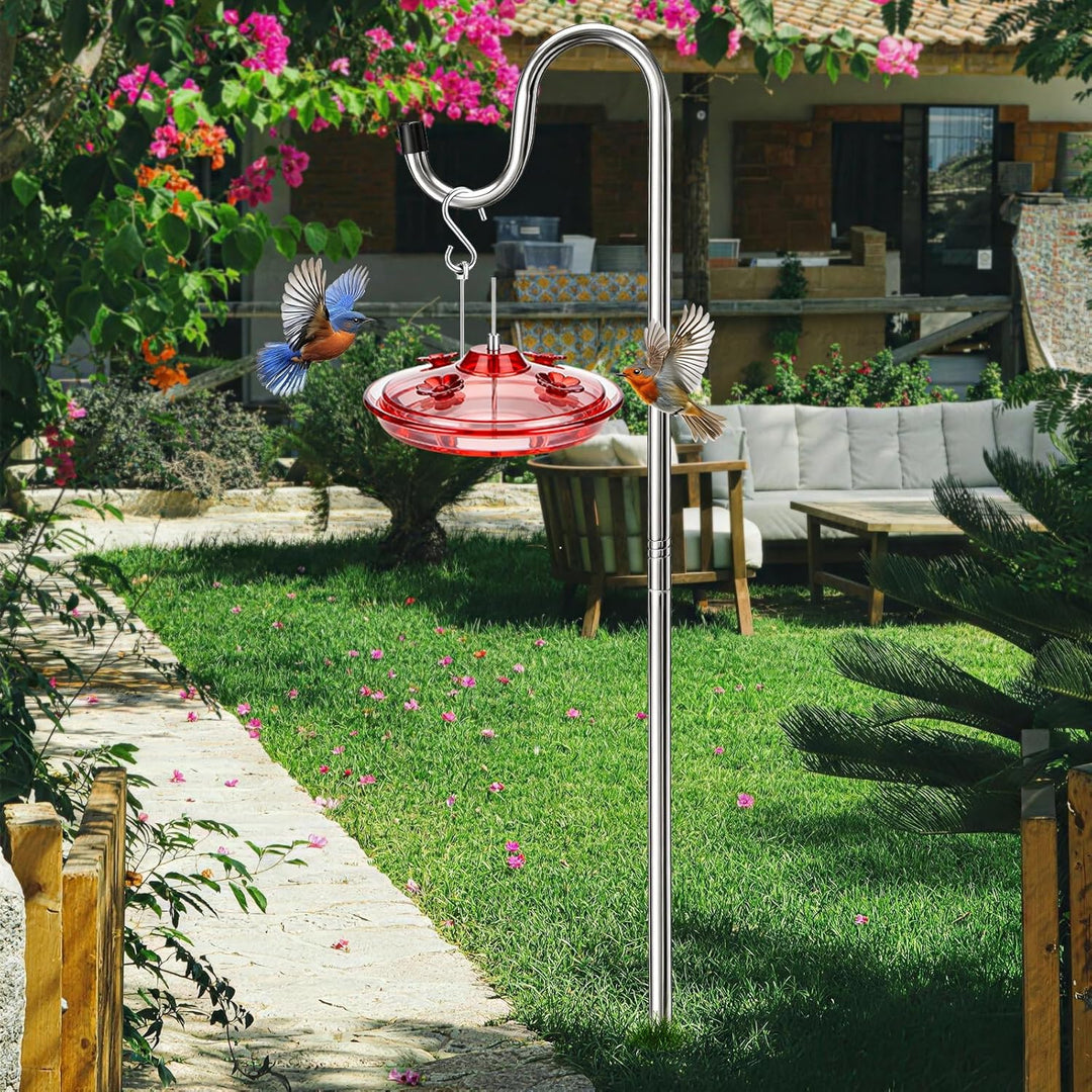 COCONUT Schäferhaken für Vogelhäuschen, 200 cm, 1,6 cm Breite, strapazierfähig, verstellbar, für den