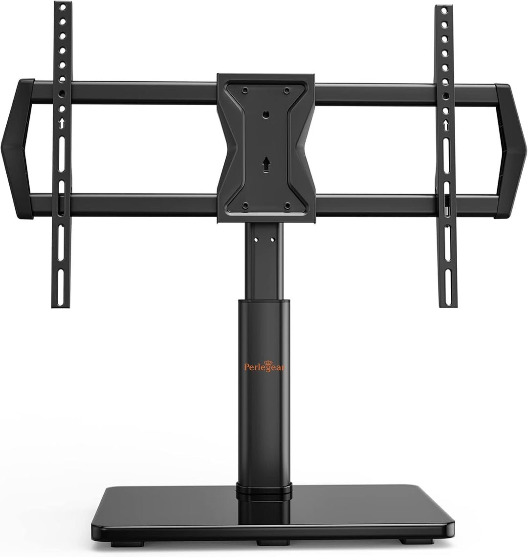 Perlegear TV Standfuss TV Ständer Schwenkbar für 37-65/70 Zoll Flach &amp; Curved Fernseher bis zu 45 KG