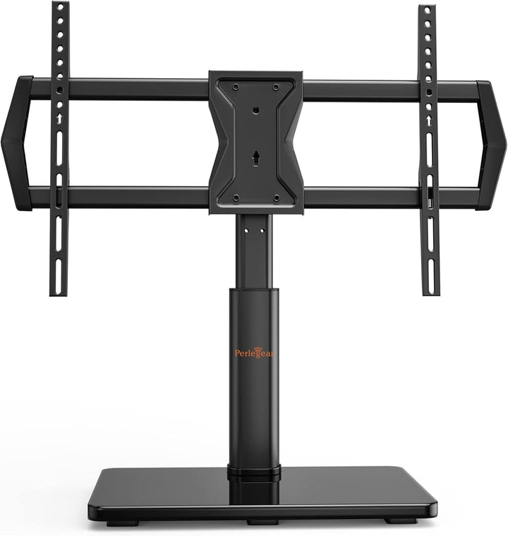 Perlegear TV Standfuss TV Ständer Schwenkbar für 37-65/70 Zoll Flach &amp; Curved Fernseher bis zu 45 KG