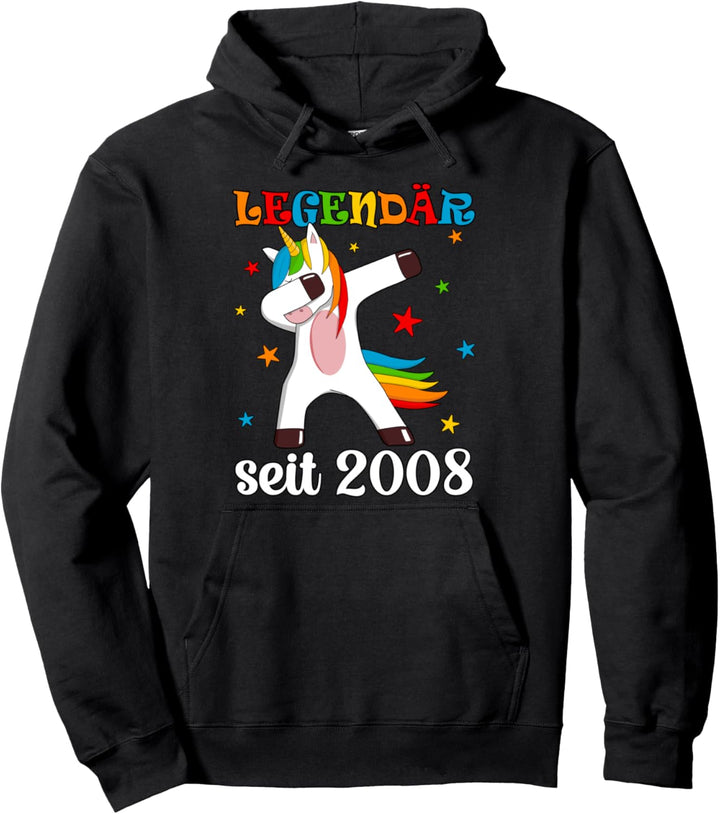 Legendär seit 2008 Mädchen Einhorn | 2008 geboren Geburtstag Pullover Hoodie