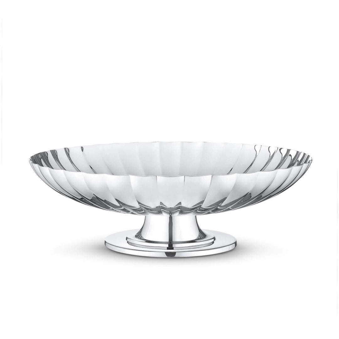 Georg Jensen Servierteller mit Standfuss, Edelstahl, Stainless Steel 28 x 28 x 8.5 cm