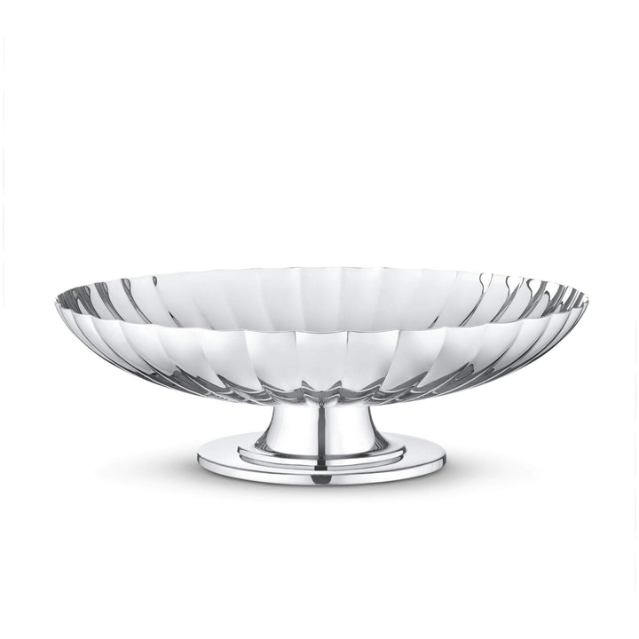 Georg Jensen Servierteller mit Standfuss, Edelstahl, Stainless Steel 28 x 28 x 8.5 cm