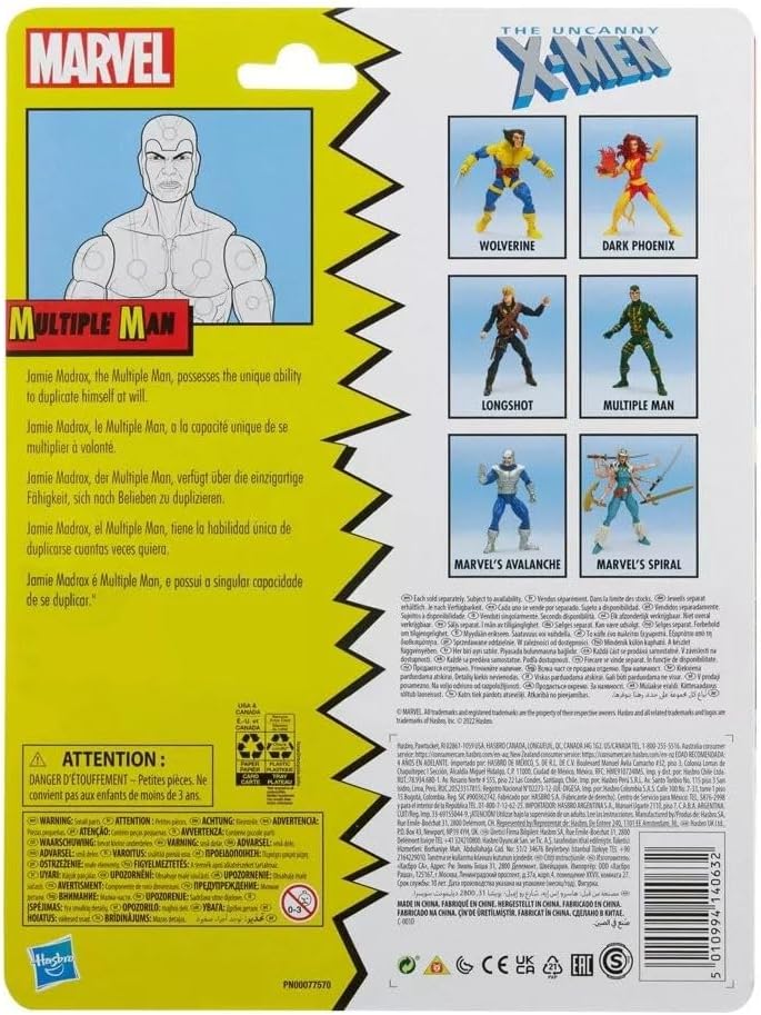 Hasbro Marvel Legends Serie X-Men Multiple Man 15,2 cm Actionfigur-Spielzeug, 6 Zubehörteile, F3982,